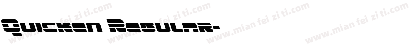 Quicken Regular字体转换